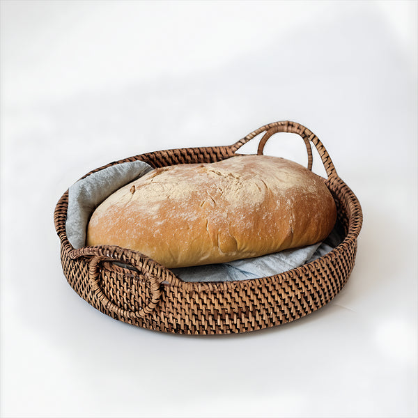 Rattan Fruit Basket - Dark Brown - Coastal Villa Homeware